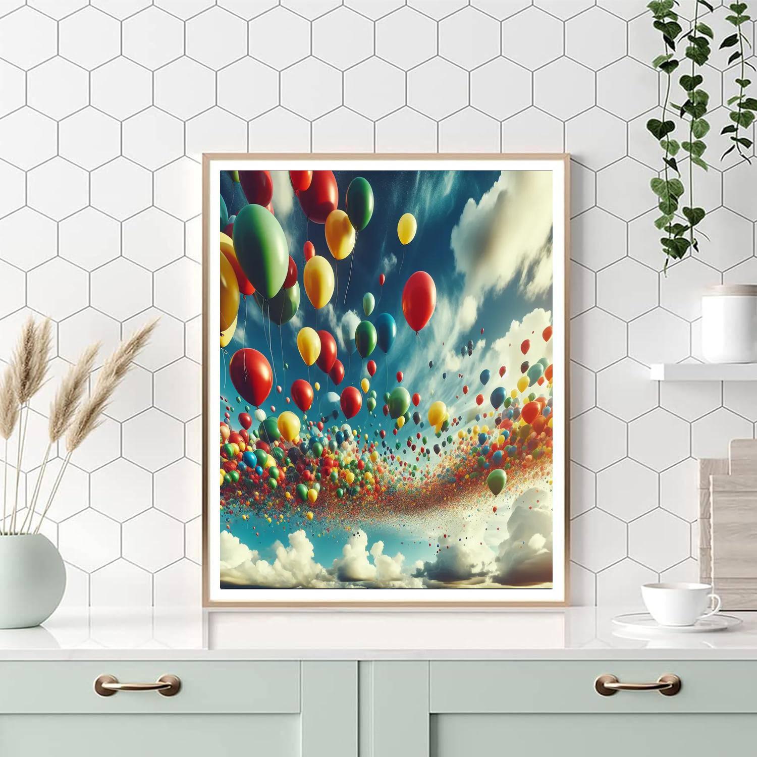 Cheerful Balloon Fiesta Paint By Number