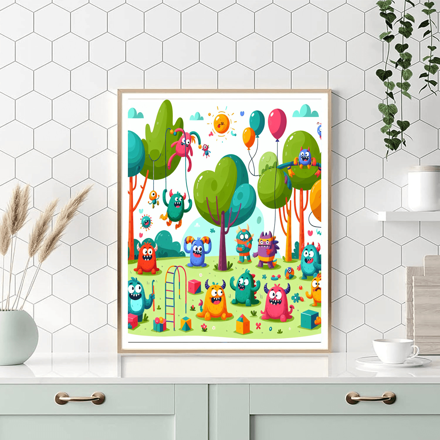 Imaginative Monster Madness Number Painting