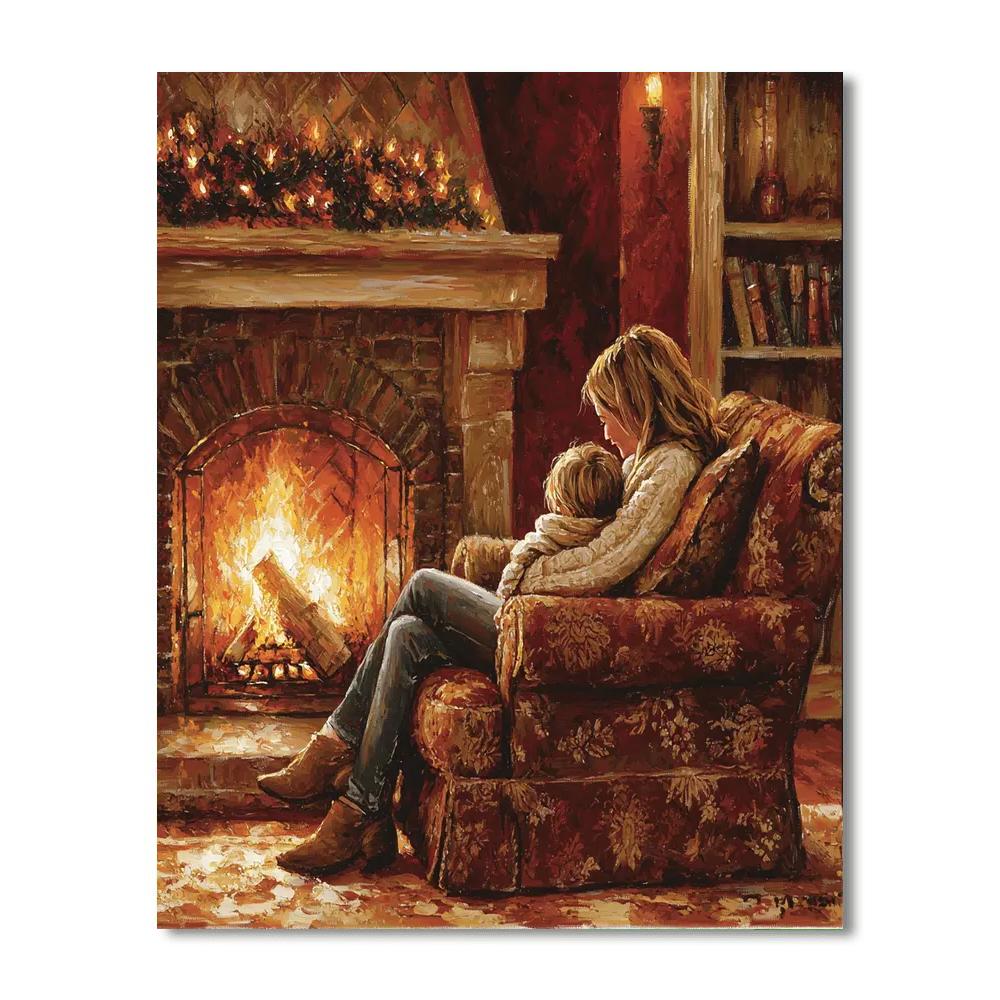 Reading By The Fireside Paint By Numbers Kits