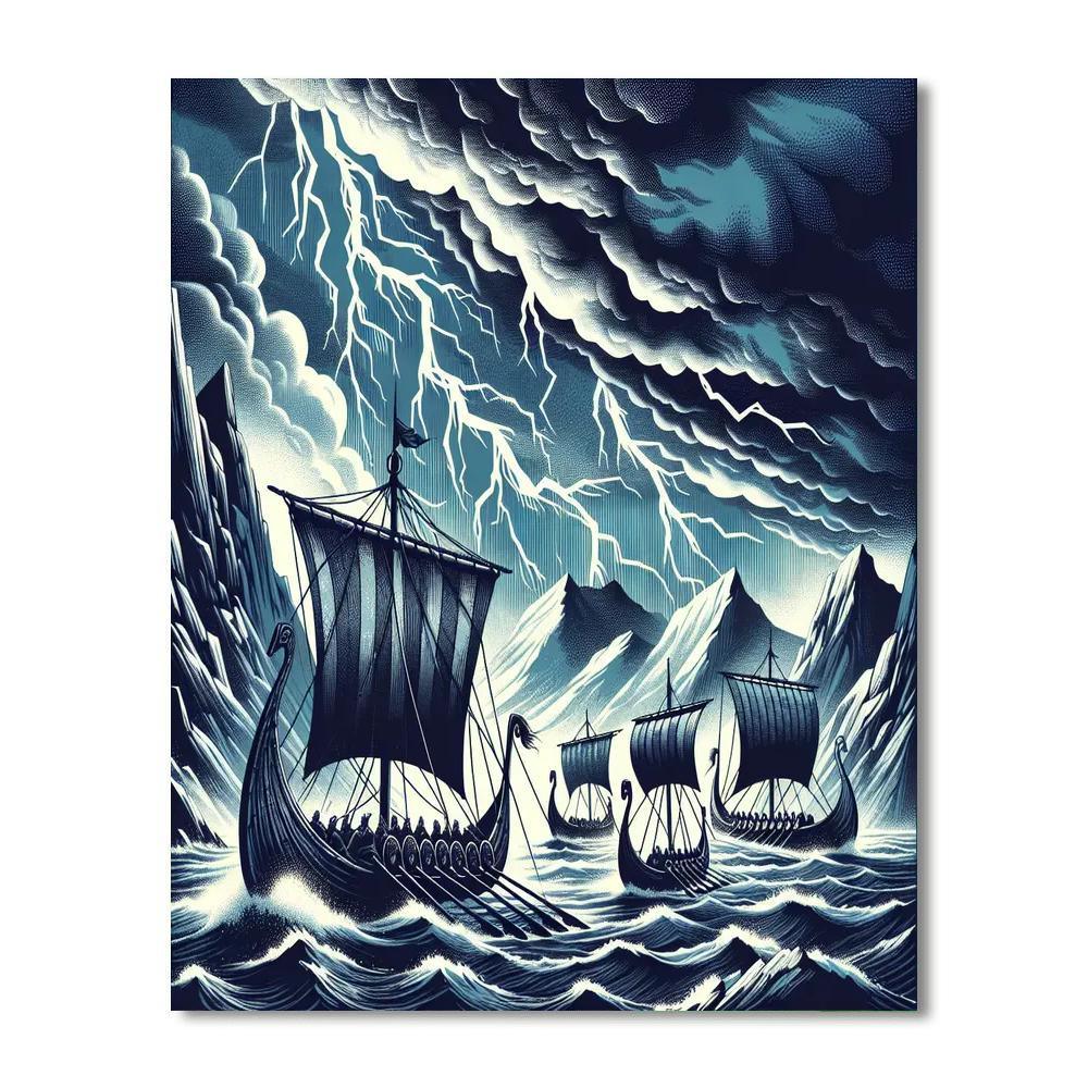 Viking Saga Adventure Paint By Numbers Art