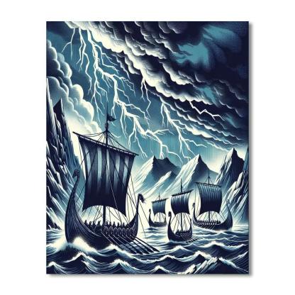 Viking Saga Adventure Paint By Numbers Art