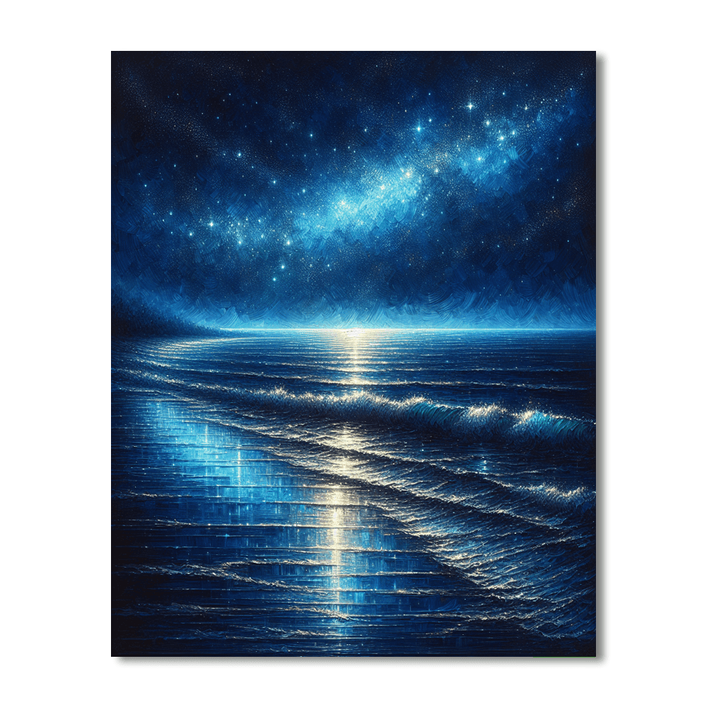 Starlit Night Over The Ocean Paint By Number