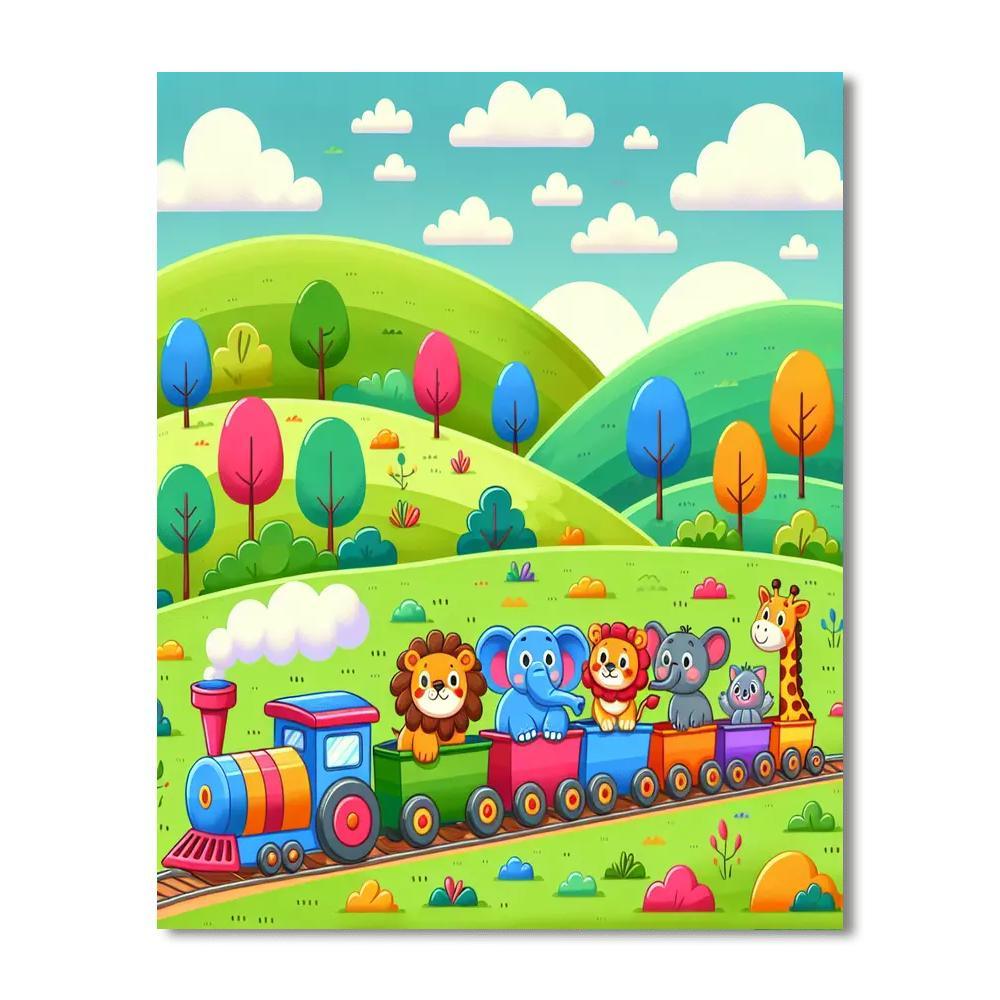 Charming Train Ride Numbered Painting Kits