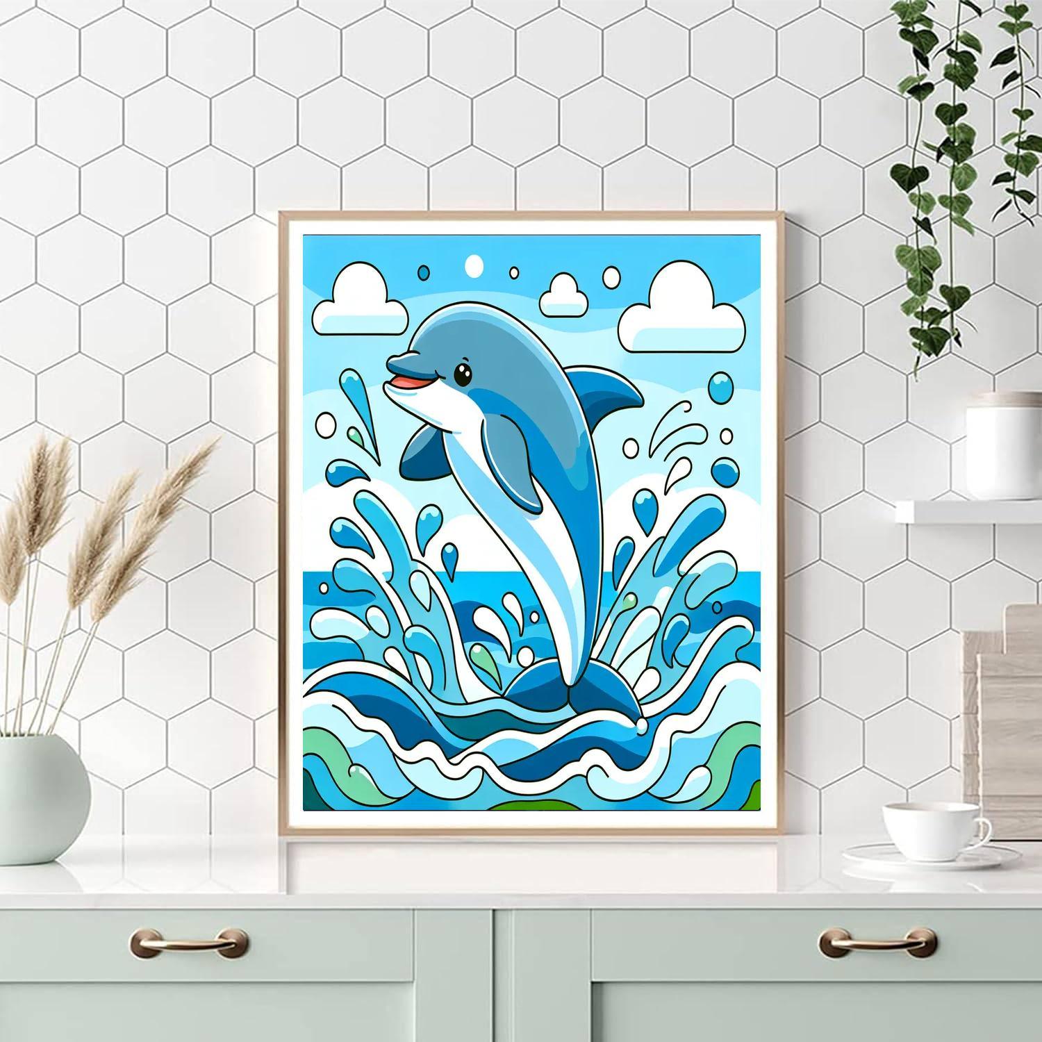 Jolly Dolphin Adventure Number Painting