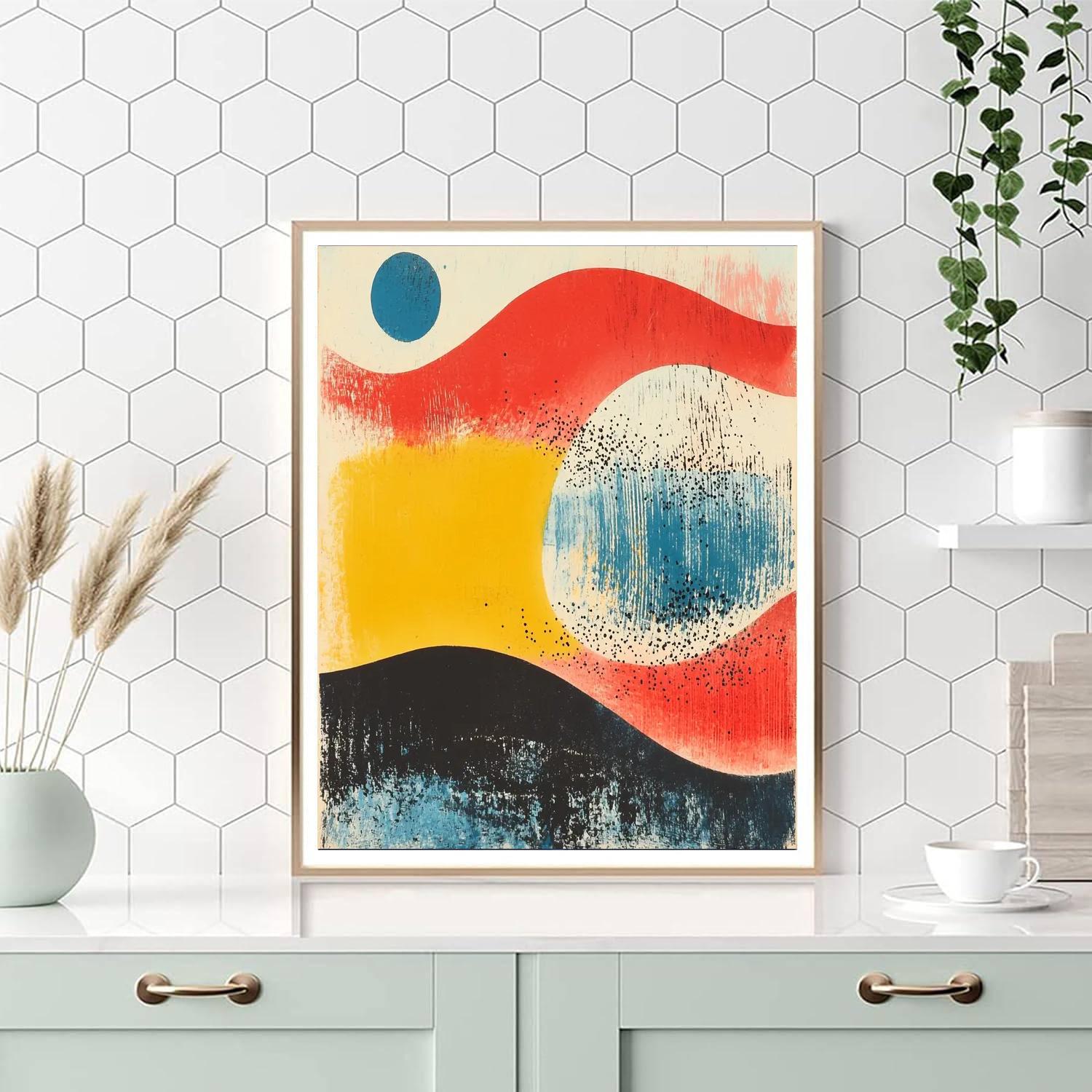 Joan Miró Inspired Whimsical Connections  Painting By Numbers Kit