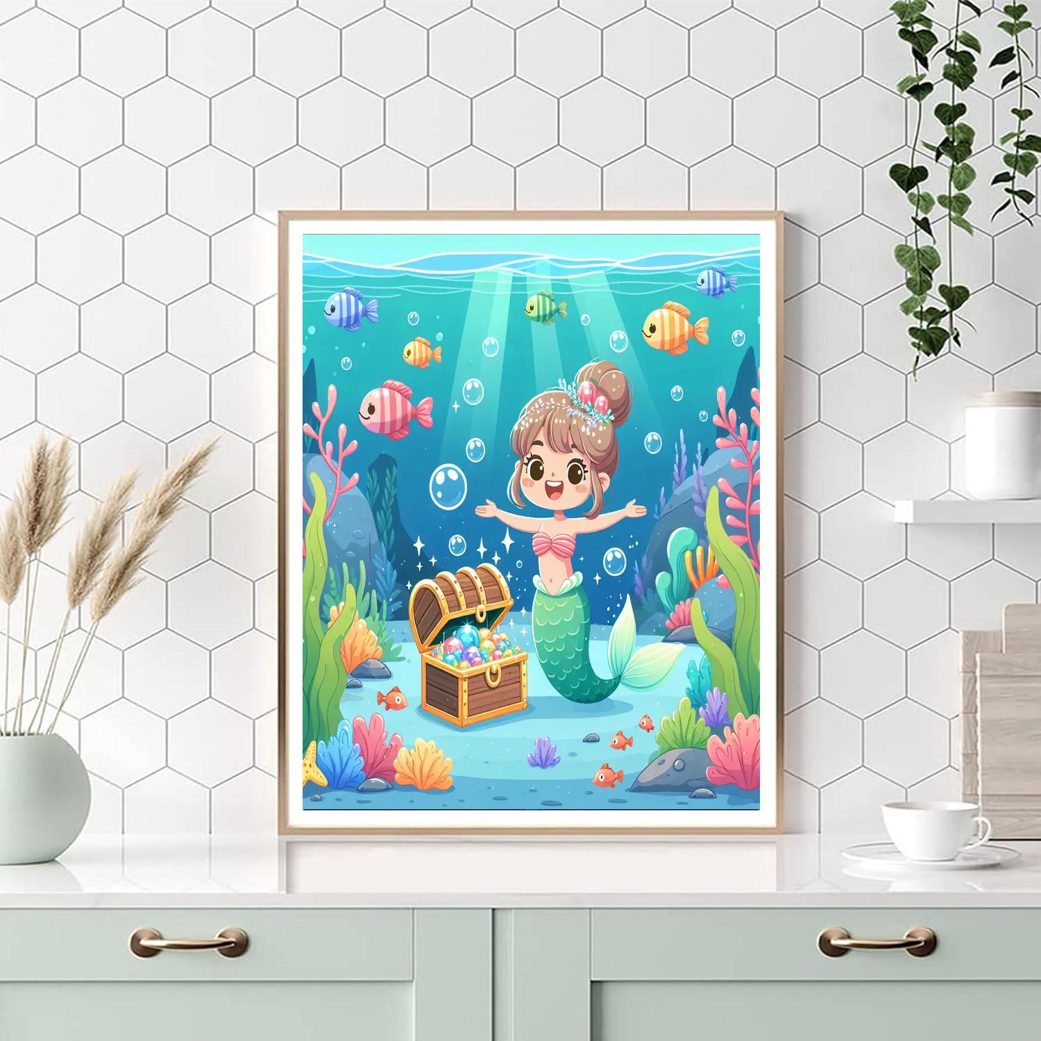 Secret Underwater Cove Painting Number Kit