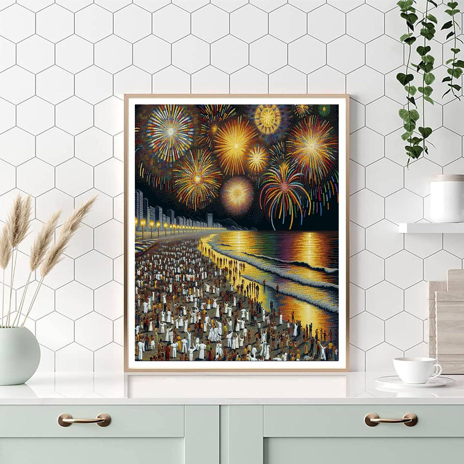 Rio De Janeiro New Year’s Eve Celebration - Brazil Number Painting