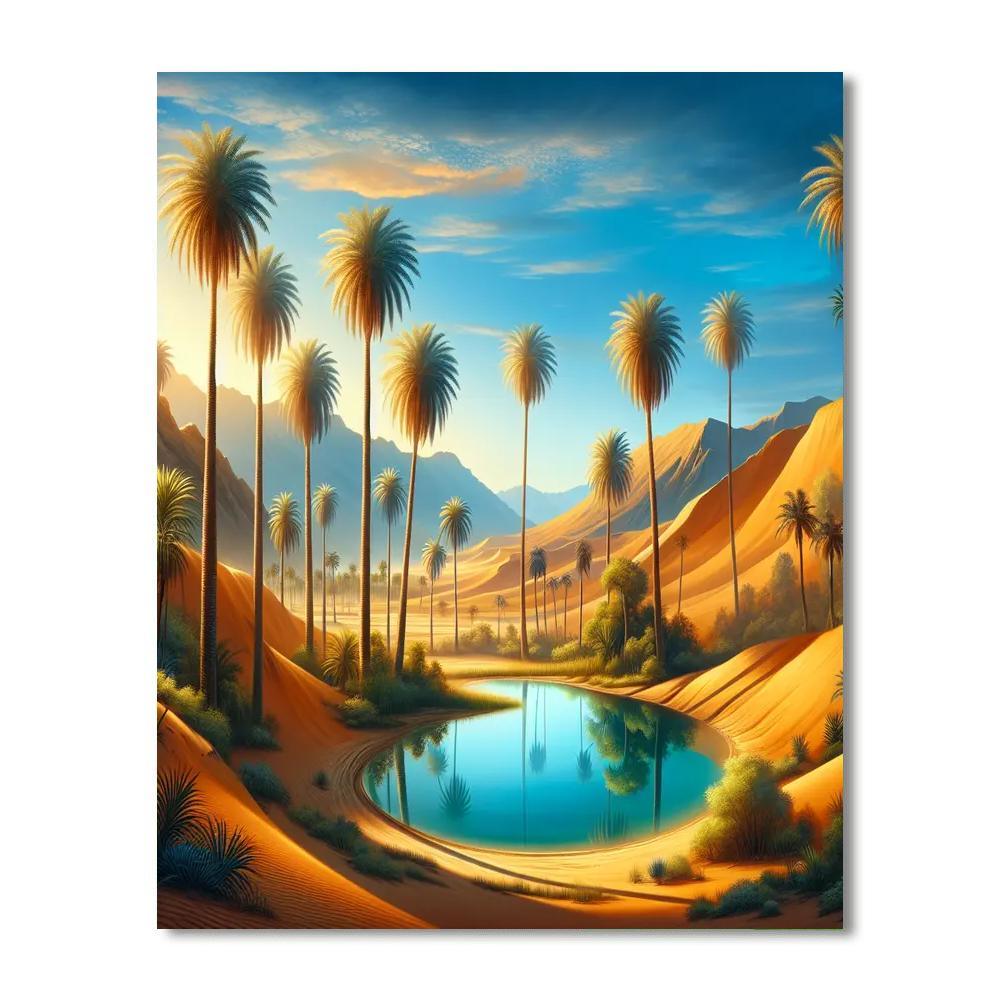 Calming Desert Oasis Numbered Painting Kits