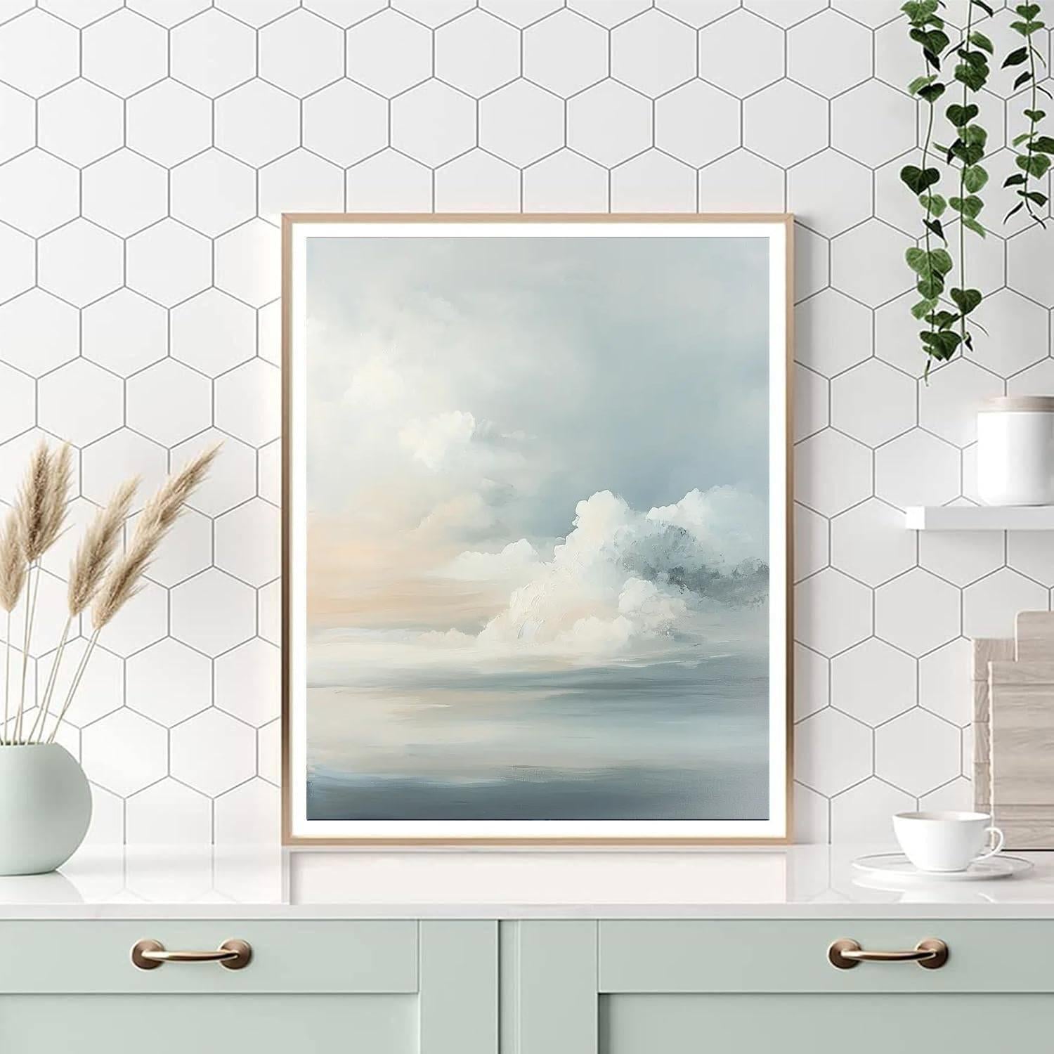 Leonardo Da Vinci Inspired Veil Of Clouds  Paint By Numbers