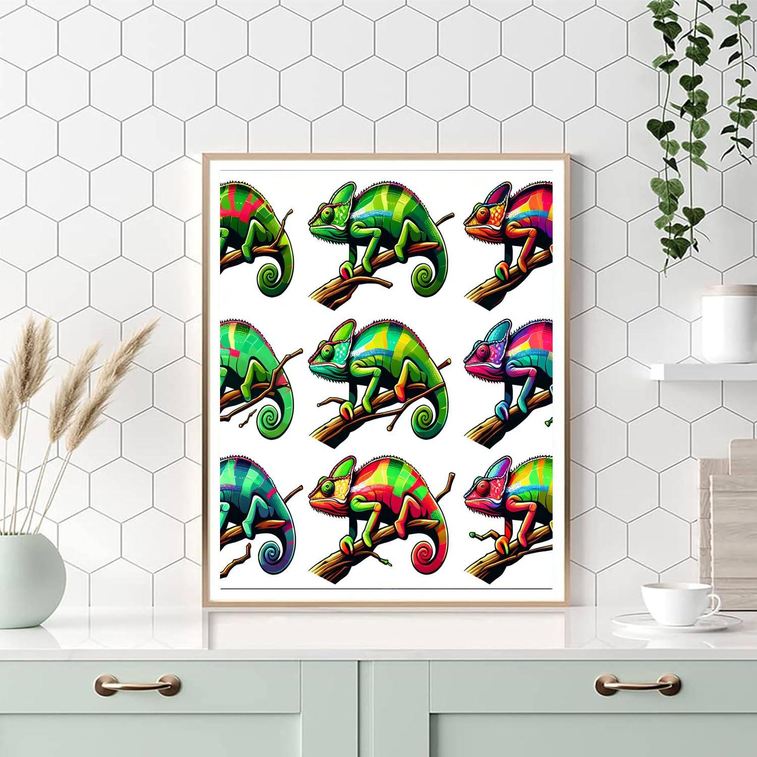 Clever Chameleons Paint By Numbers Art