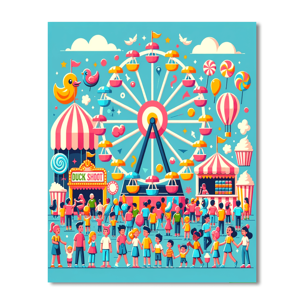 Festive Carnival Fun Painting By Numbers Kit