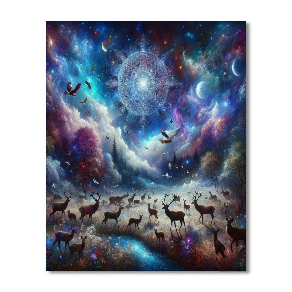 Celestial Wildlife Encounter Paint By Number