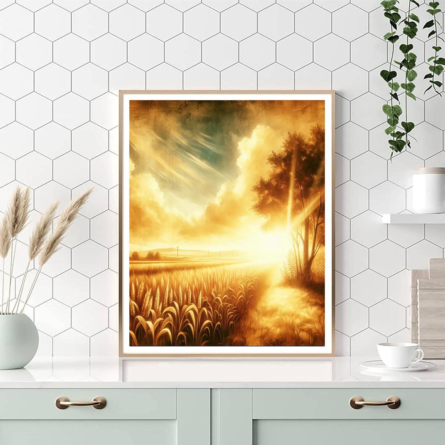 Golden Field Harvest Paint By Numbers Art