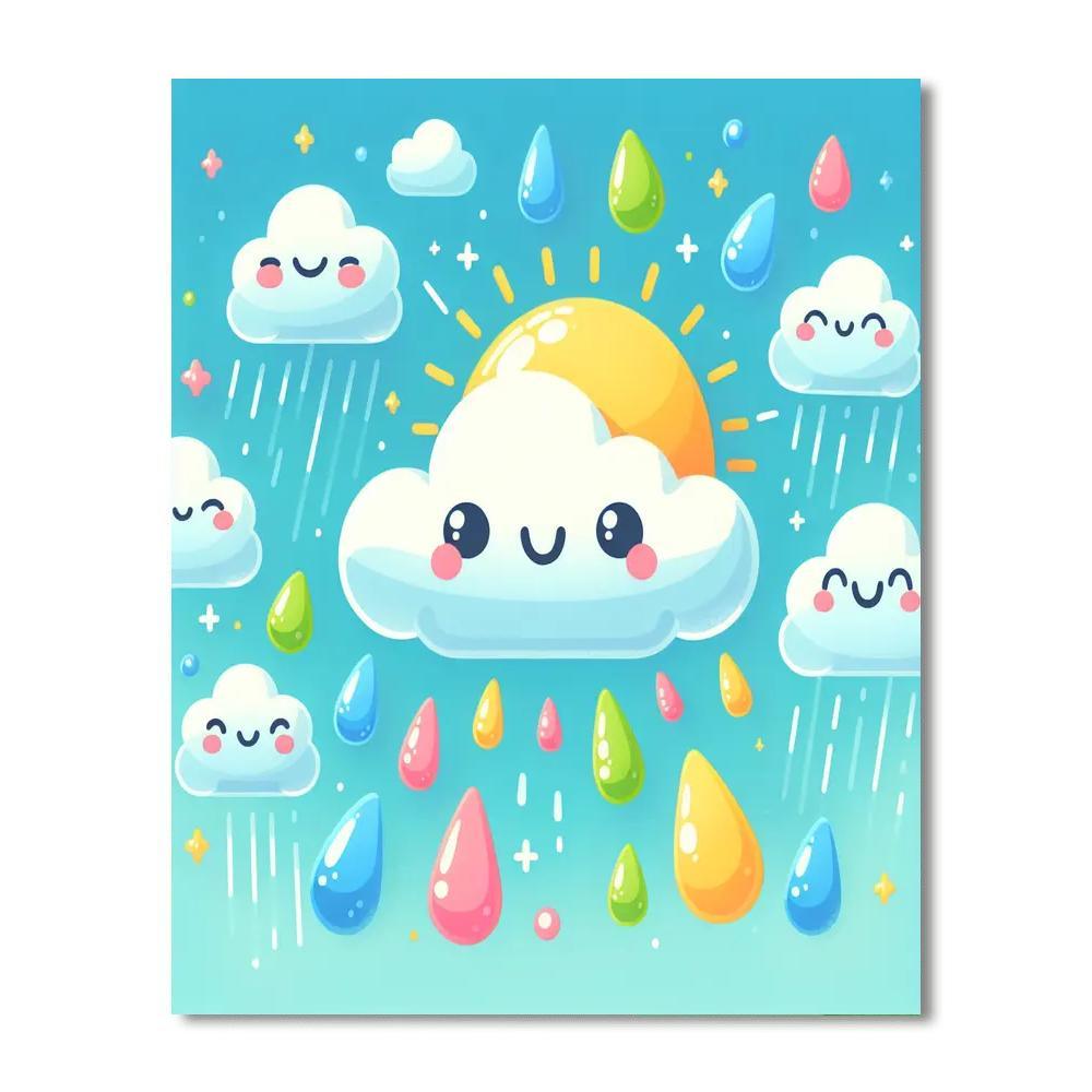 Cheery Cloud Parade Painting Number Kit