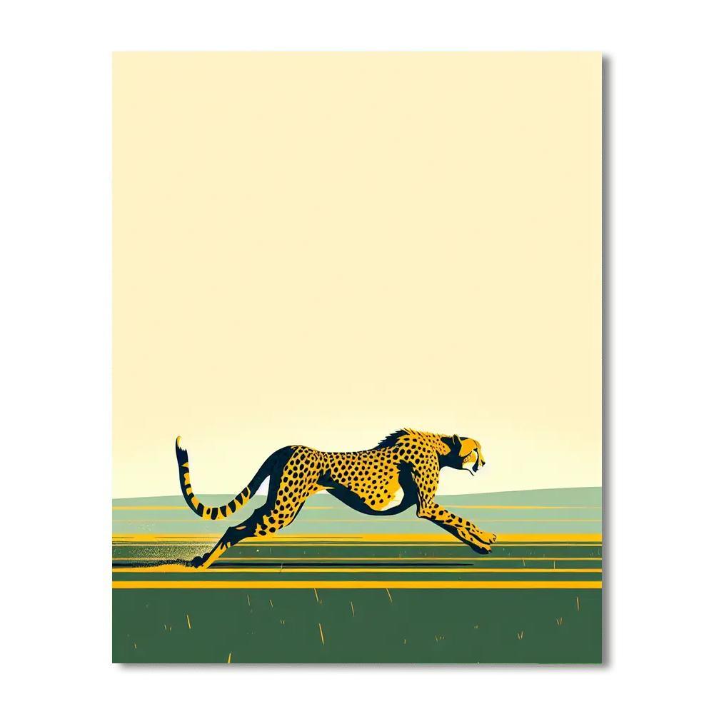 Cheery Cheetah Chase Number Painting