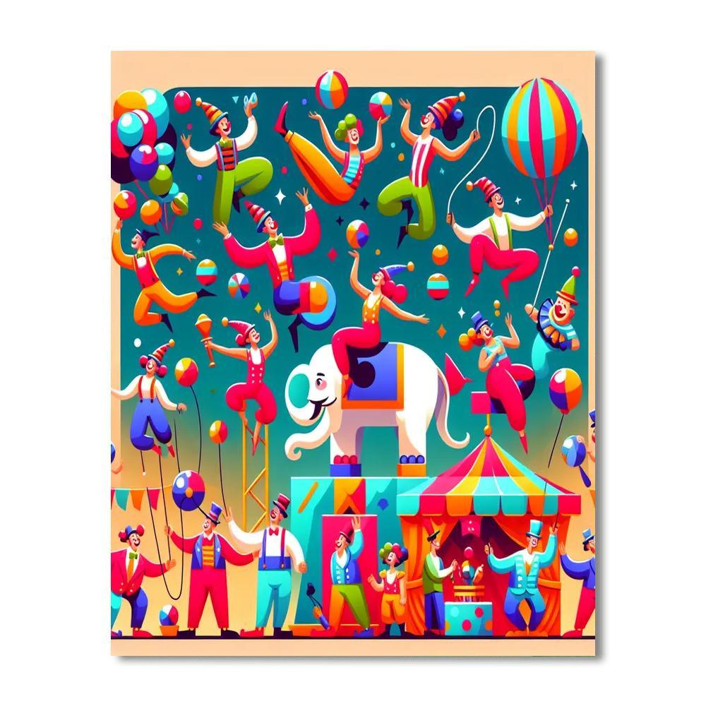 Joyful Circus Paint By Numbers Kits