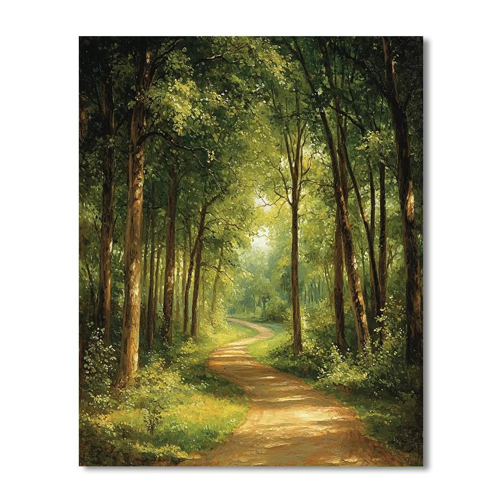 John Constable Inspired Mystical Forest Paths  Number Painting
