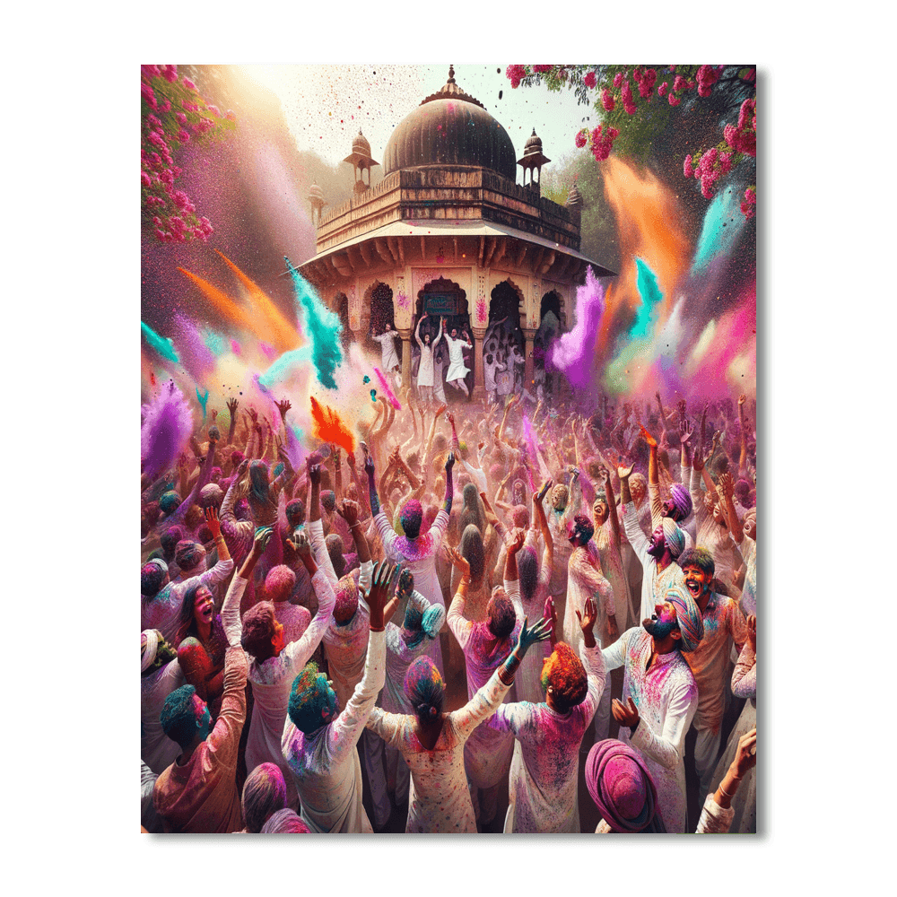 Holi Festival - India Painting By Numbers Kit