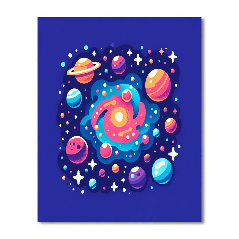 Space Adventure Galaxy Map Painting By Numbers Kit