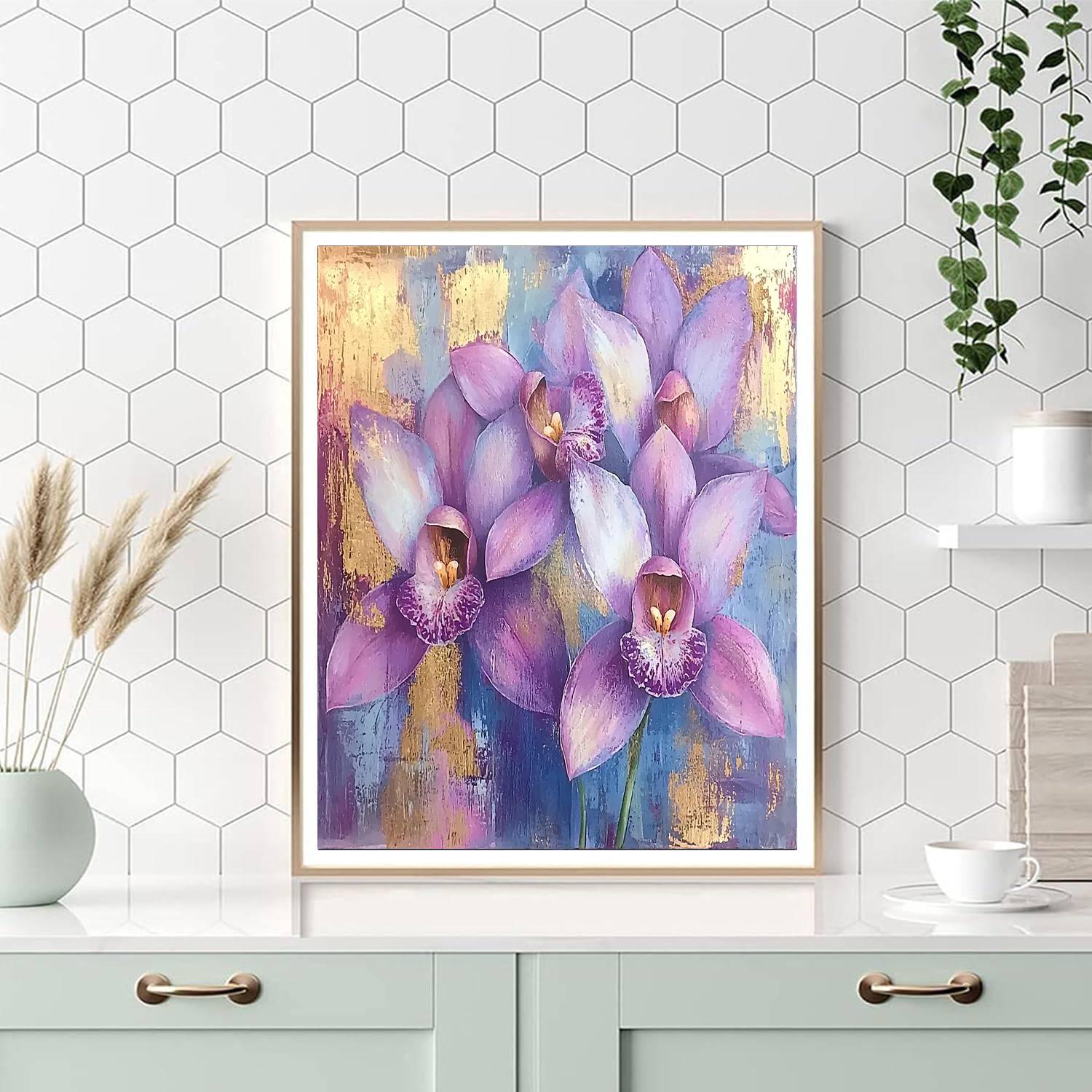 Gustav Klimt Inspired Orchid Dreams  Paint By Numbers Art