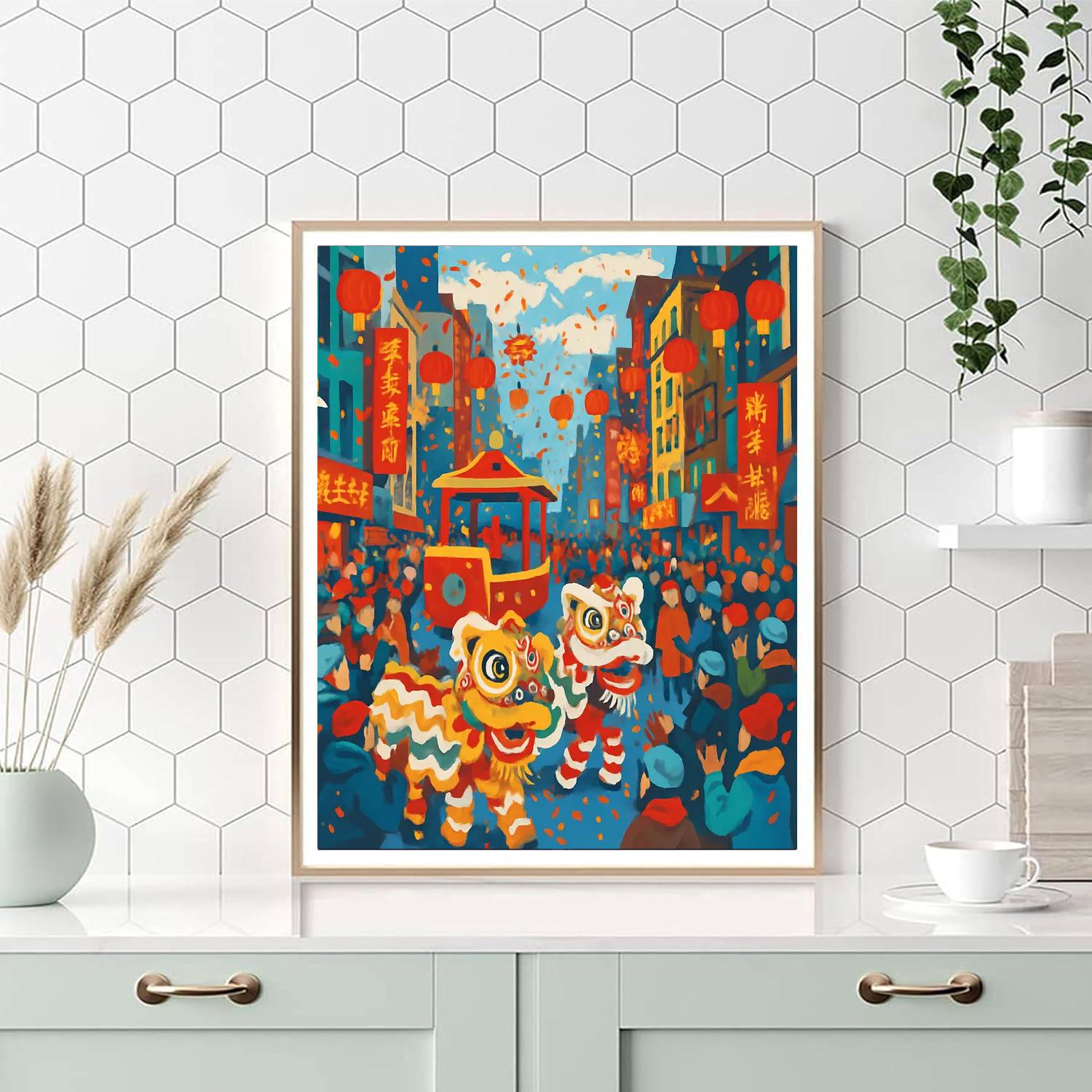 Lunar New Year Parade - New York City Paint By Numbers Kits