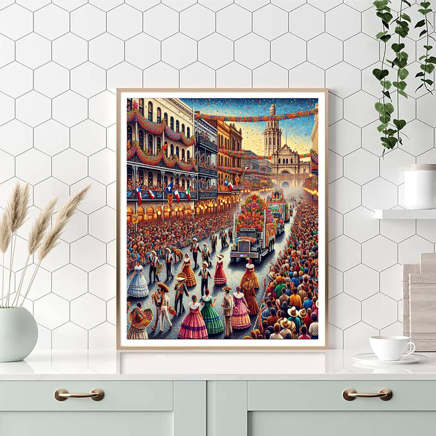 Fiesta San Antonio - San Antonio, Usa Painting By Numbers Kit