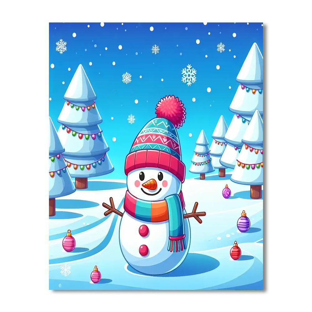 Whimsical Winter Scene Numbered Painting Kits