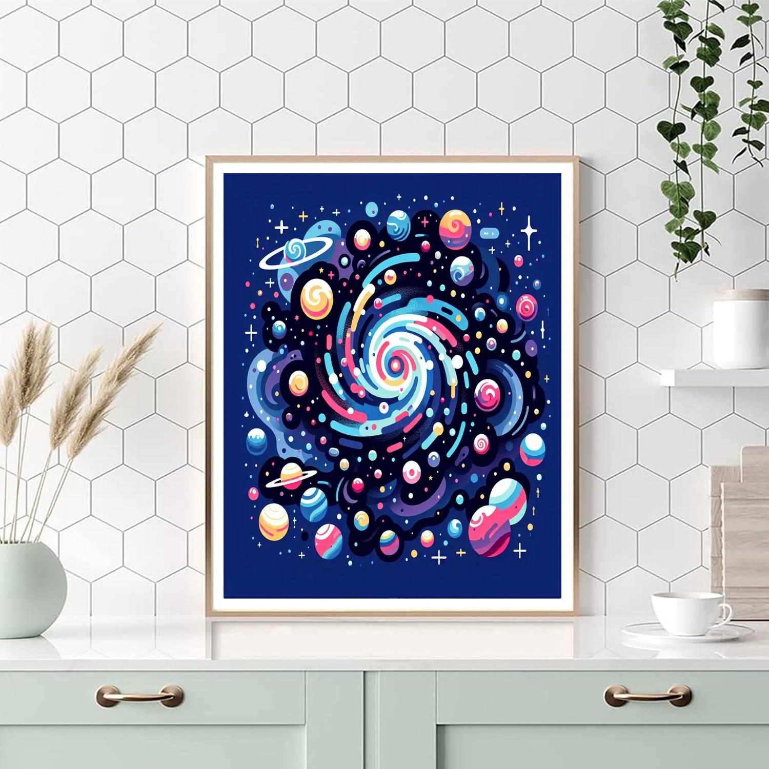 Gleeful Galaxies Paint By Numbers Art