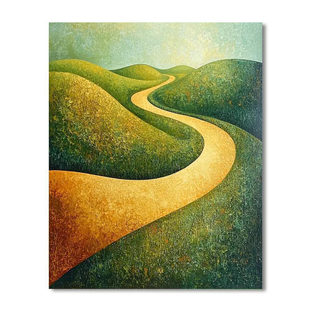 Nandalal Bose Inspired Tranquil Pathways  Painting Number Kit