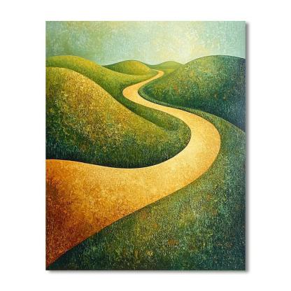 Nandalal Bose Inspired Tranquil Pathways  Painting Number Kit