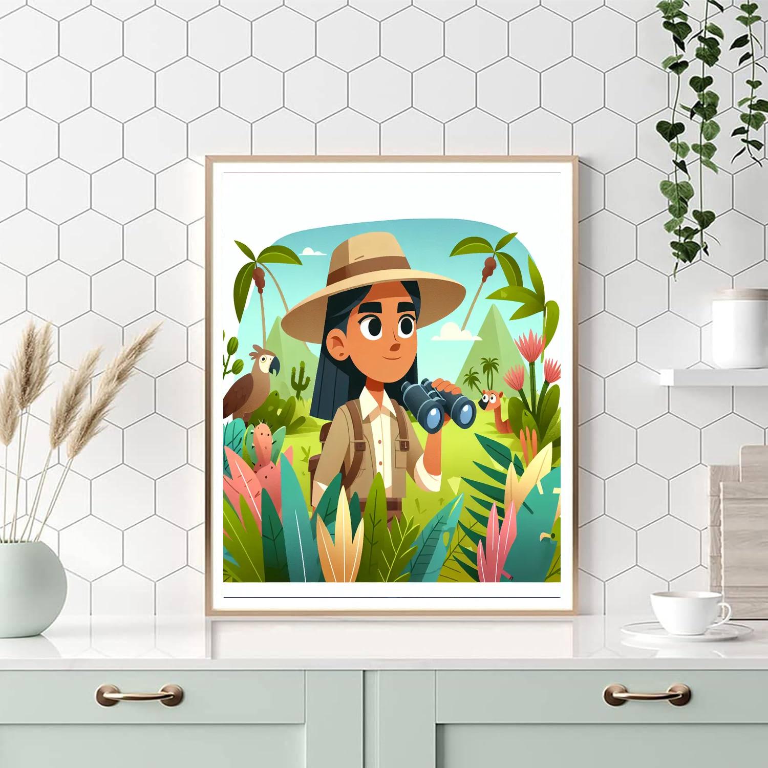 Brave Explorer's Jungle Quest Paint By Numbers Art