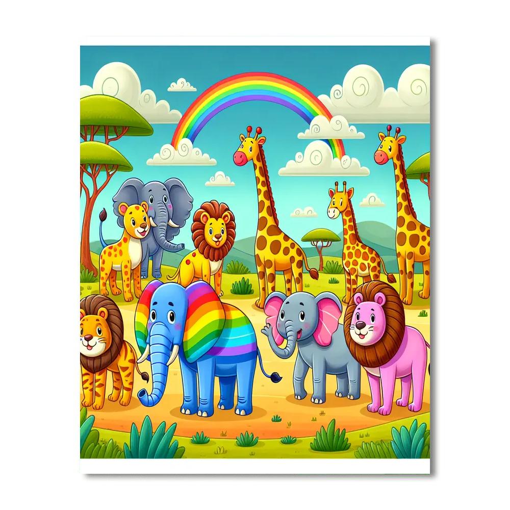 Fantasy Animal Safari Number Painting