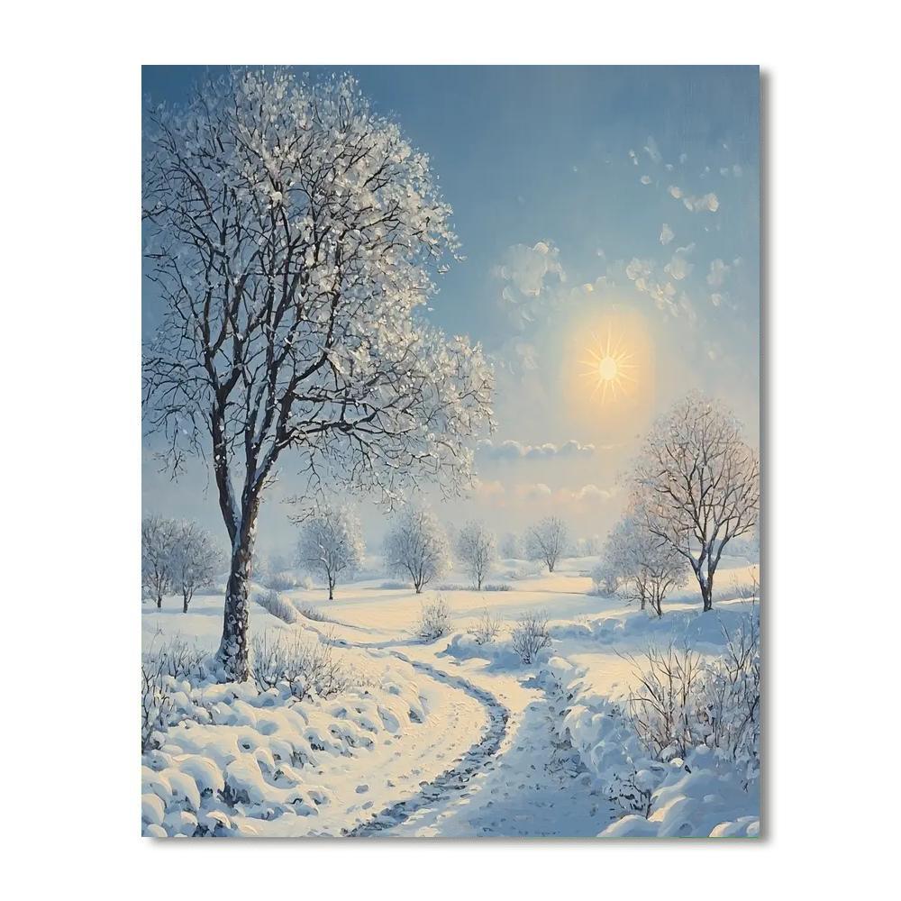 John Nash Inspired Serene Winter Solstice  Paint By Color