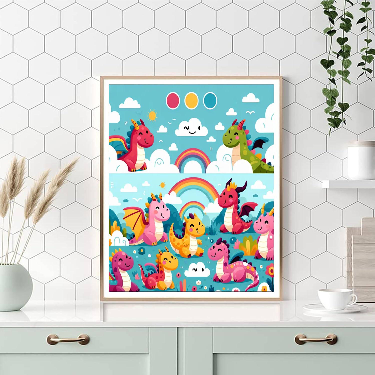 Daring Dragon Flights Paint By Numbers Art