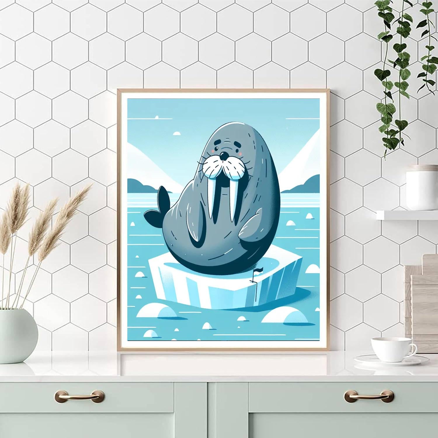 Wandering Walrus Paint By Numbers Art