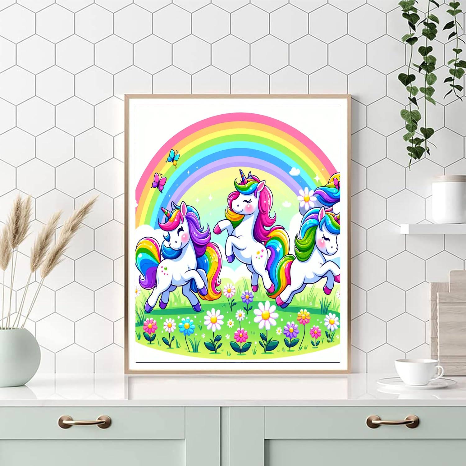 Unicorn's Rainbow Dream Numbered Painting Kits