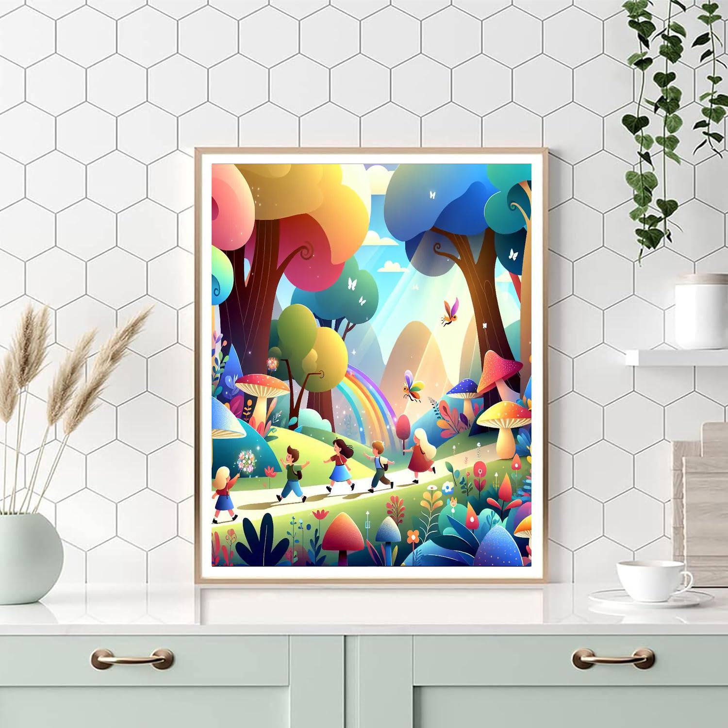 Fun In The Fantasy Forest Number Painting