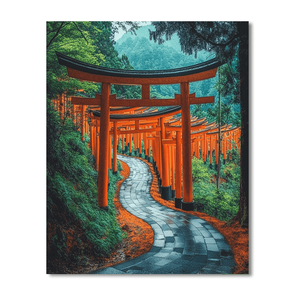 Torii Gates At Fushimi Inari DIY Paint By Numbers