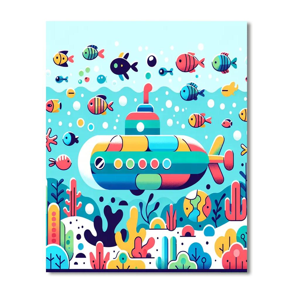 Ocean Deep Adventure Painting Number Kit