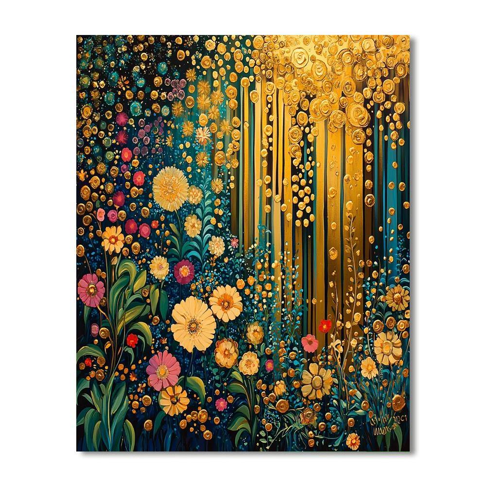 Gustav Klimt Inspired Klimt's Gilded Harmony  DIY Paint By Numbers