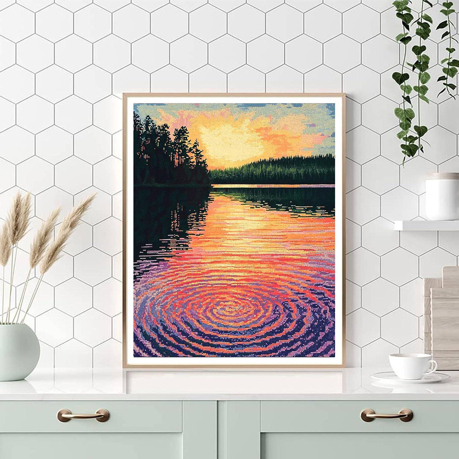 Georges Seurat Inspired Serenity In Dusk  Numbered Painting Kits