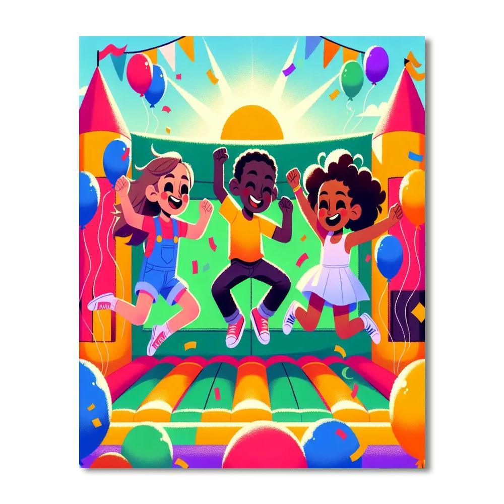Bouncy Castle Party Paint By Numbers
