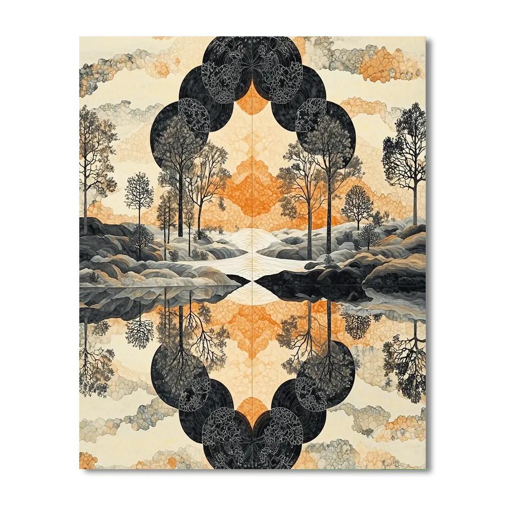 M.C. Escher Inspired Symmetrical Dreams  Paint By Numbers