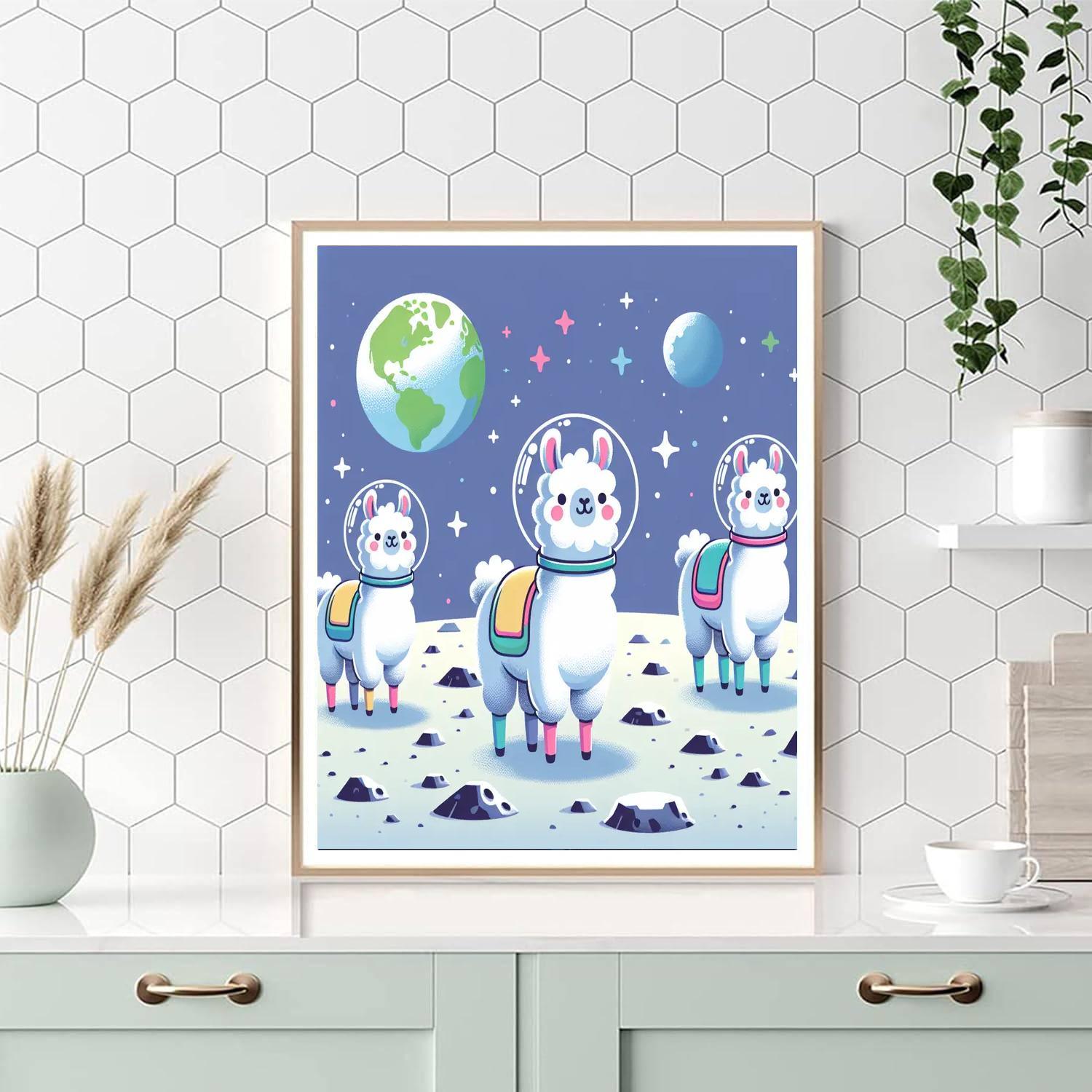 Lunar Llama Trek Numbered Painting Kits