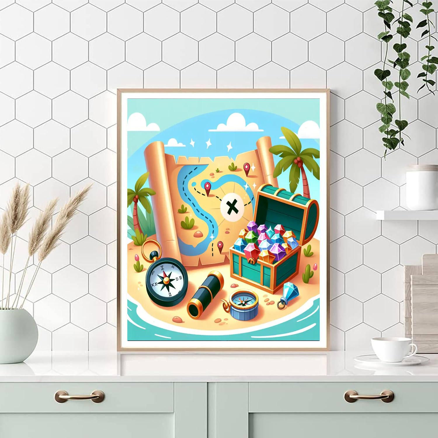 Twinkling Treasure Hunt Paint By Numbers Art