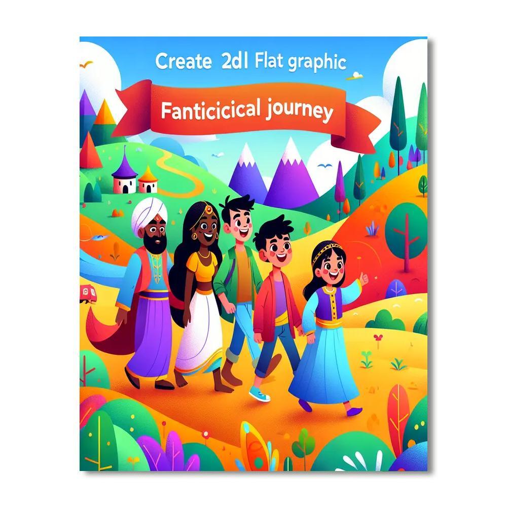 Creative Cartoon Adventure Paint By Numbers Kits