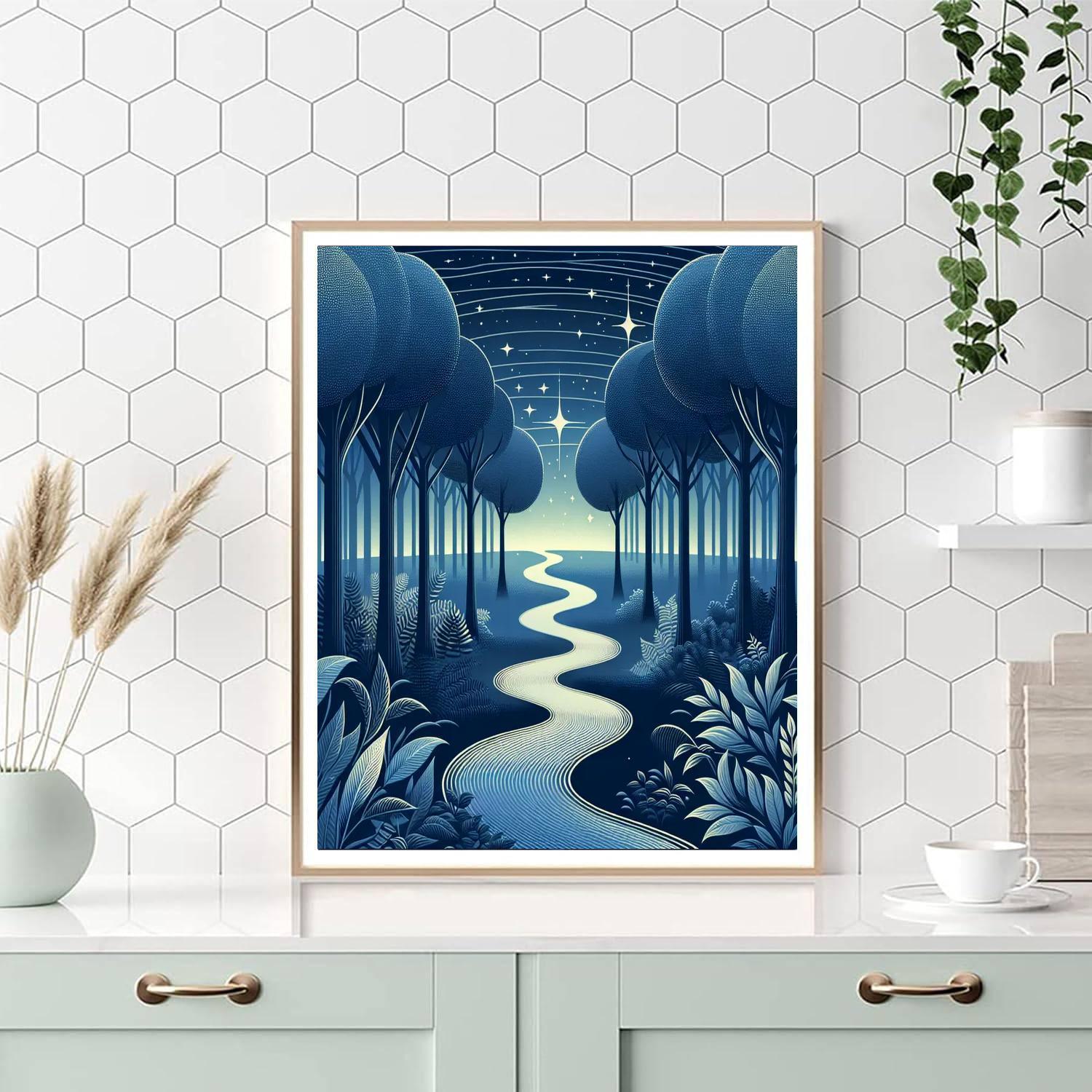 Dreamy Starlit Path Painting By Numbers Kit