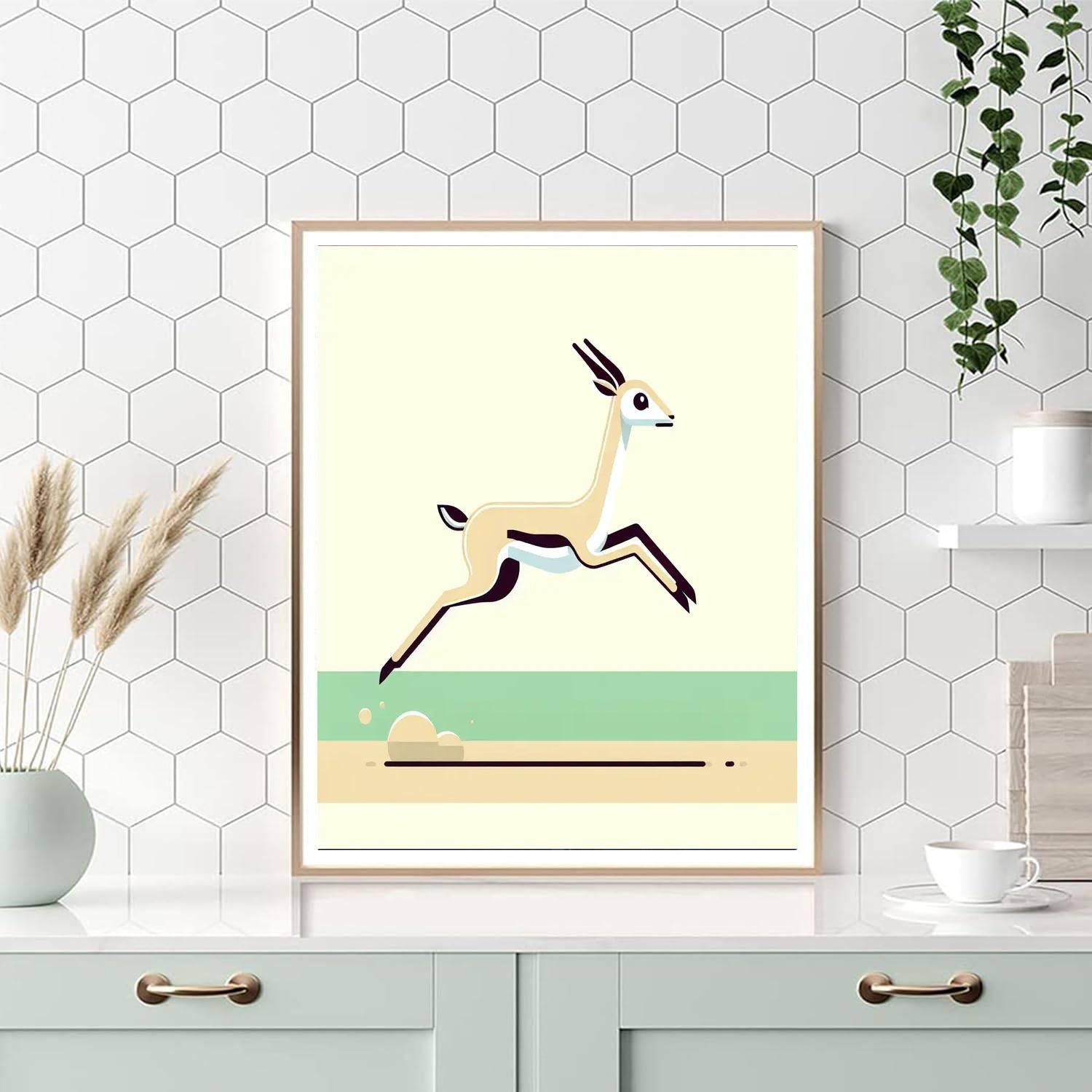 Glorious Gazelle Number Painting
