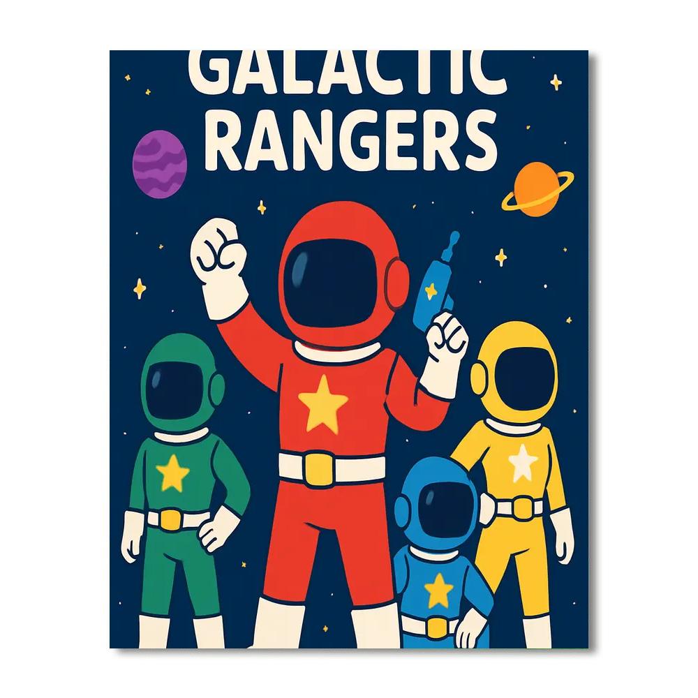 Galactic Rangers Mission Painting By Numbers Kit