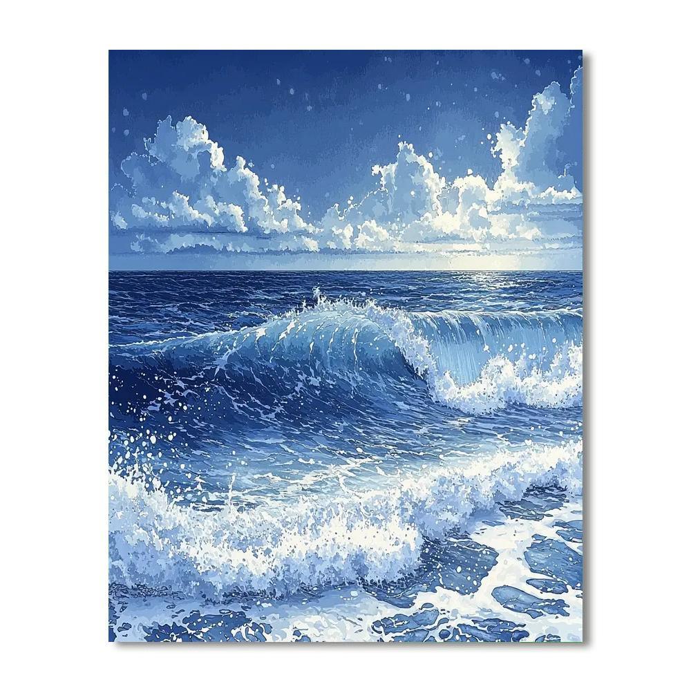 Hokusai Inspired The Ocean's Heartbeat  Painting By Numbers Kit